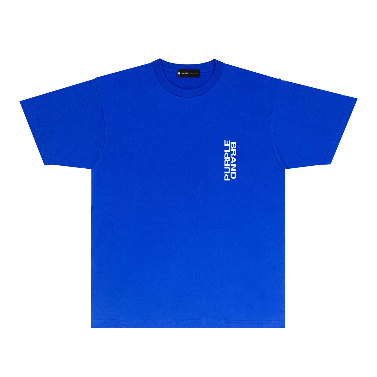 Purple Vertical Paint Splash Letter Graphic T-Shirt Short Sleeve Casual Streetwear Tee PUR110