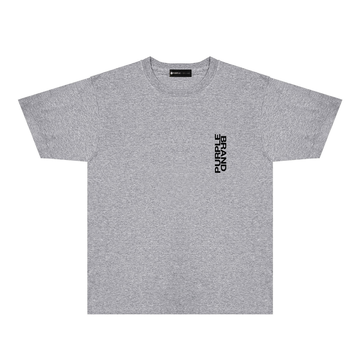 Purple Vertical Paint Splash Letter Graphic T-Shirt Short Sleeve Casual Streetwear Tee PUR110