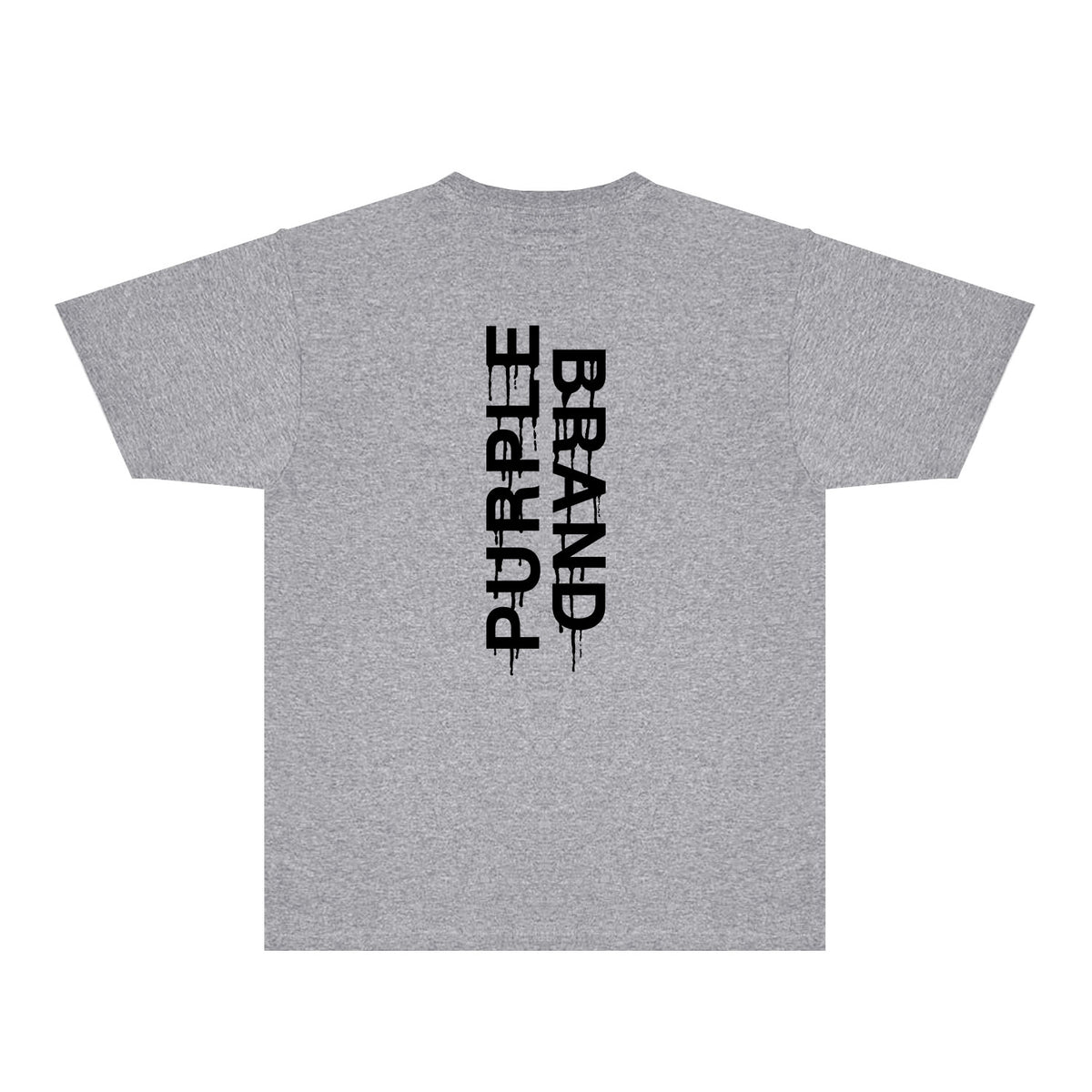 Purple Vertical Paint Splash Letter Graphic T-Shirt Short Sleeve Casual Streetwear Tee PUR110