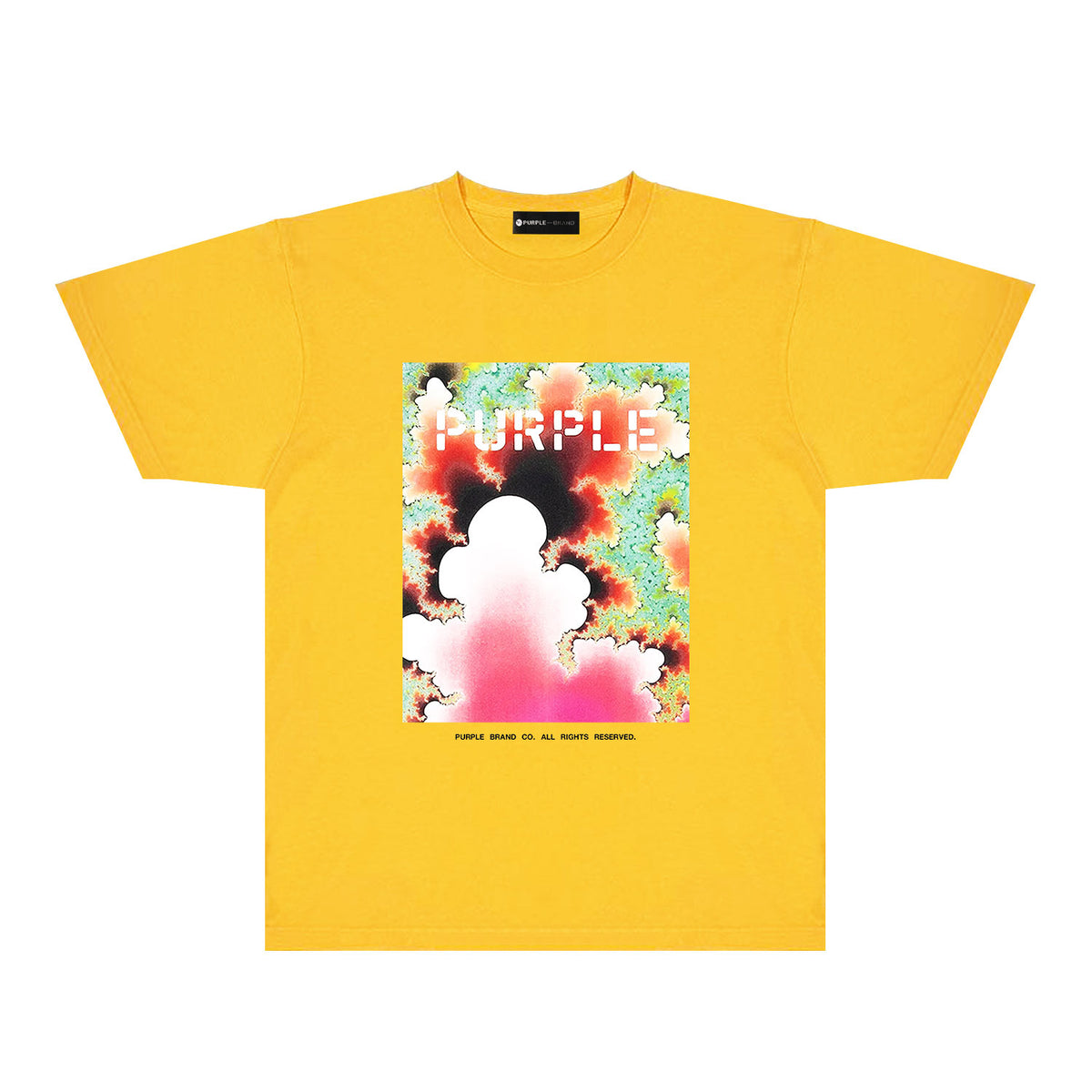 Purple Colorful Ink Splash Graphic T-Shirt Short Sleeve Casual Streetwear Tee PUR115
