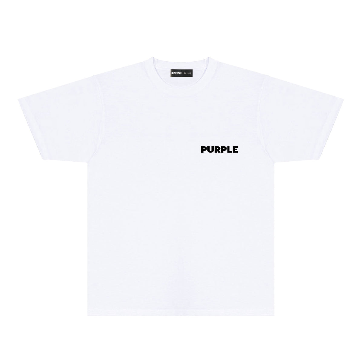 Purple Orange Face Graphic T-Shirt Short Sleeve Casual Streetwear Tee PUR151