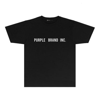 Purple Diamond Letter Graphic T-Shirt Short Sleeve Casual Streetwear Tee PUR157