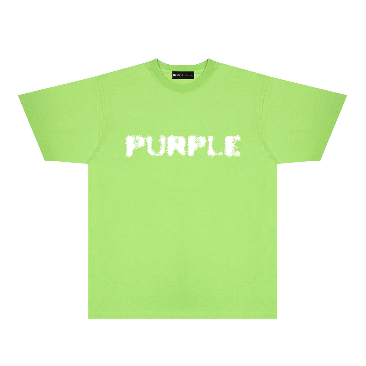 Purple Blurred Logo Graphic T-Shirt Short Sleeve Casual Streetwear Tee PUR169