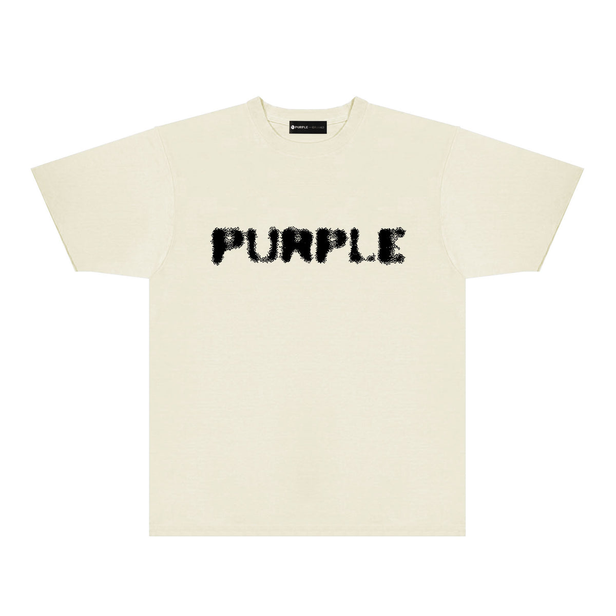 Purple Blurred Logo Graphic T-Shirt Short Sleeve Casual Streetwear Tee PUR169