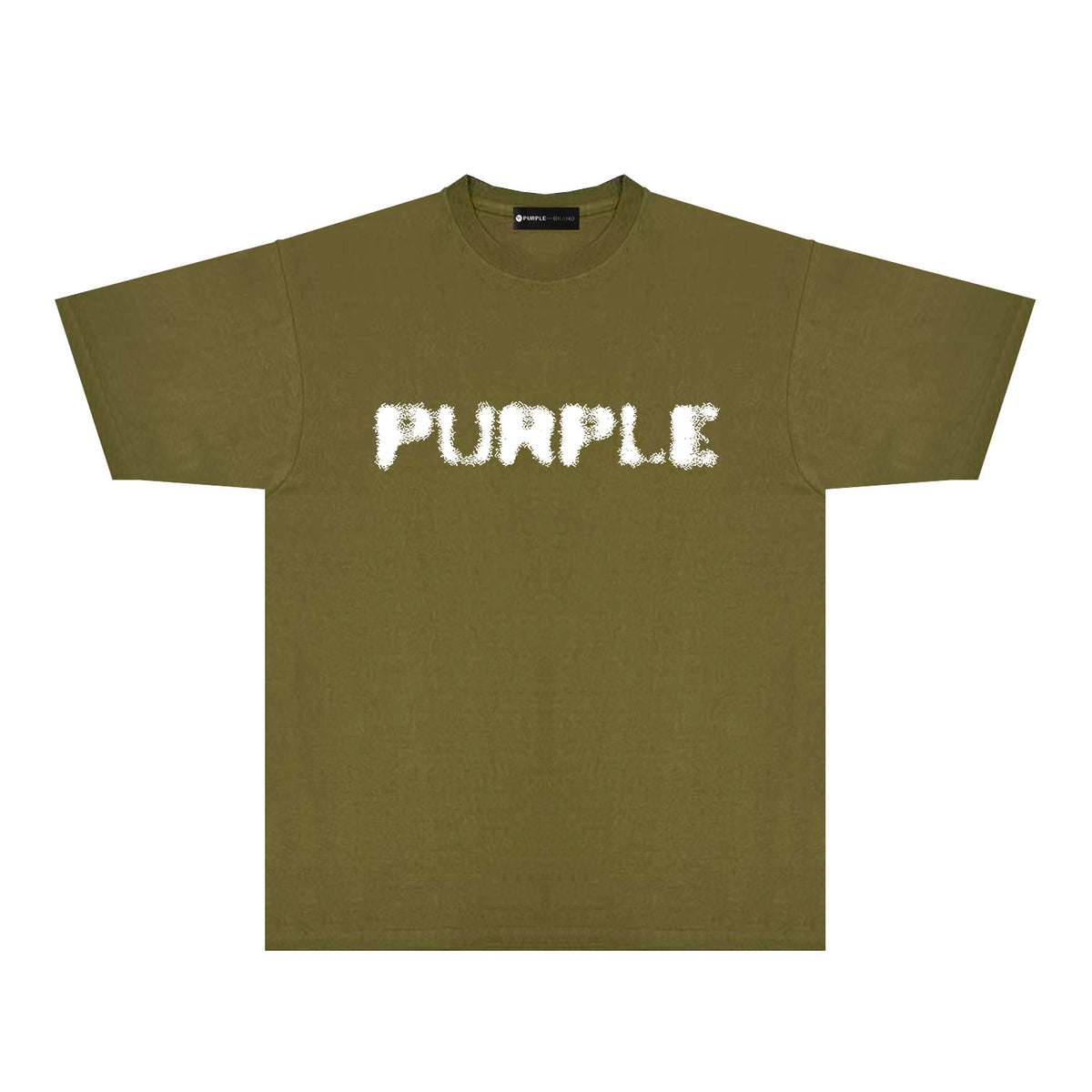 Purple Blurred Logo Graphic T-Shirt Short Sleeve Casual Streetwear Tee PUR169