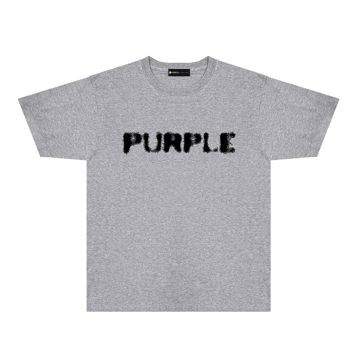 Purple Blurred Logo Graphic T-Shirt Short Sleeve Casual Streetwear Tee PUR169